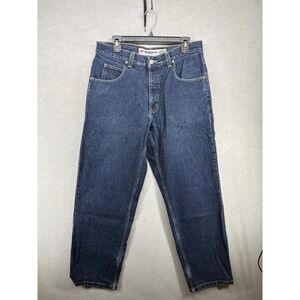 Anchor Blue Men's Baggy Loose Easy Jeans Size 32x30 Blue Denim Y2K Pants
